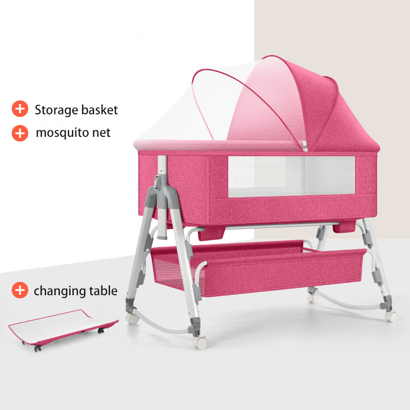 Bassinet Bedside Sleeper - Comodino multifunzionale per neonato, culla girevole