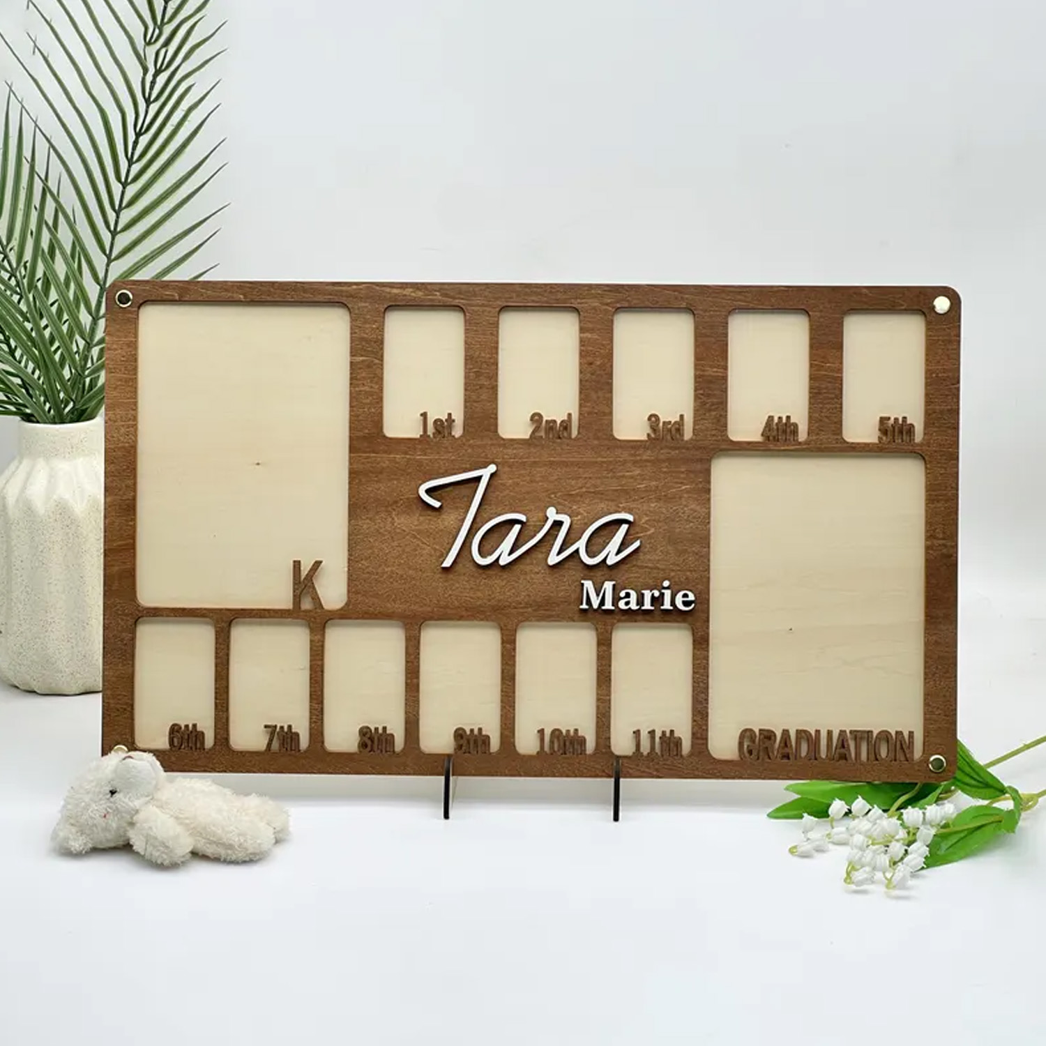 Baby Nursery Room - Cornice Portafoto in Legno Personalizzabile, Decorazione