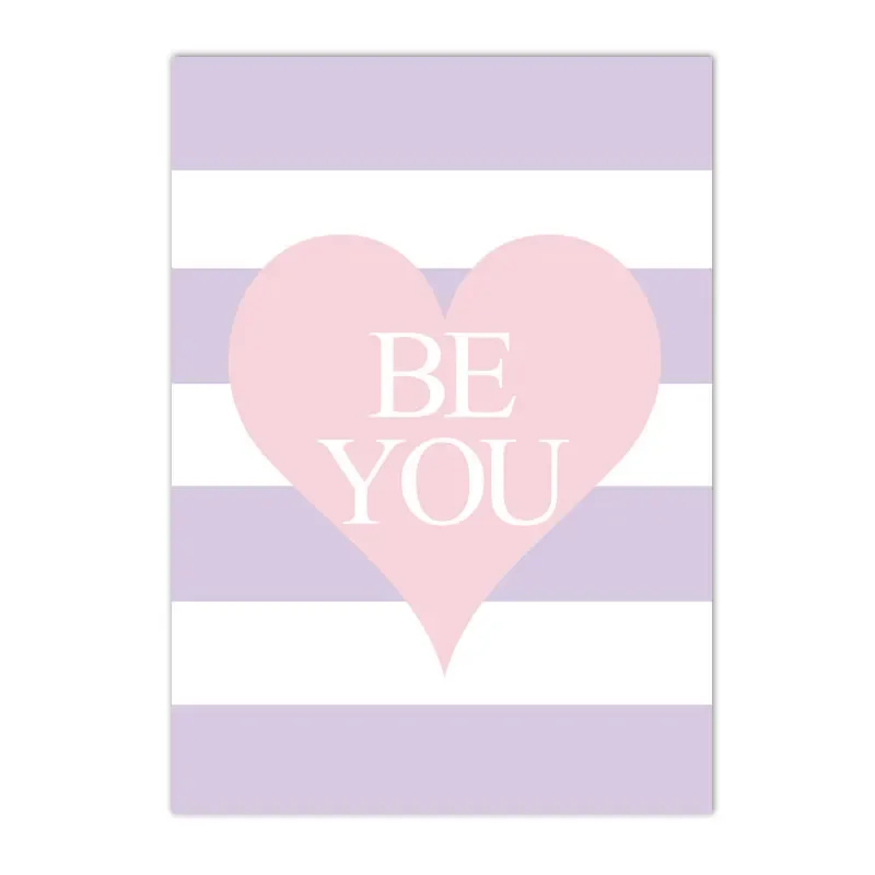 Baby Nursery Quotes - Quadri su tela con unicorno rosa,