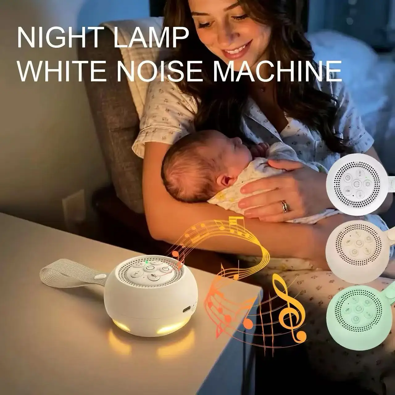 Baby Sound Machine White - Macchina del Rumore Bianco con Luce