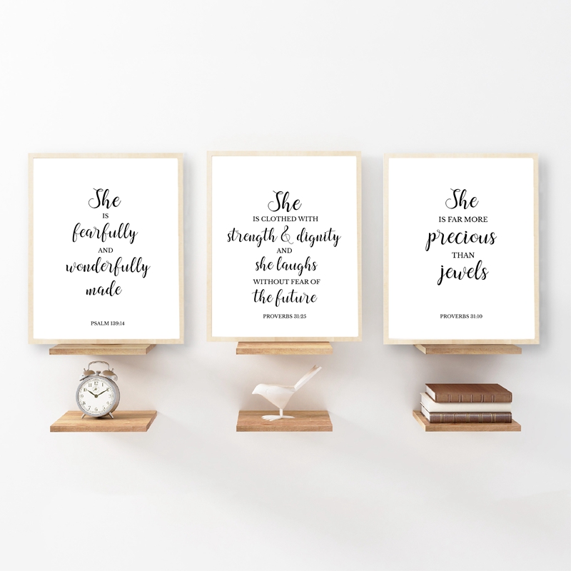 Baby Nursery Quotes - Versetti della bibbia citazione Christian Wall
