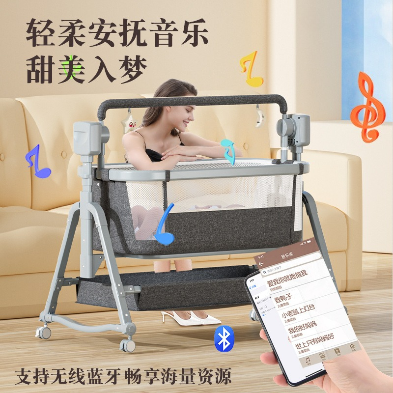 Bassinet Bedside Sleeper - Culla Elettrica Multifunzionale per Neonati, Culla