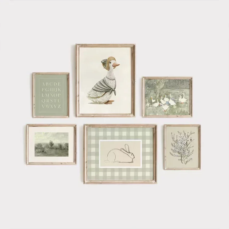 Baby Nursery Room - Green Bohemian Nursery Gallery Poster da
