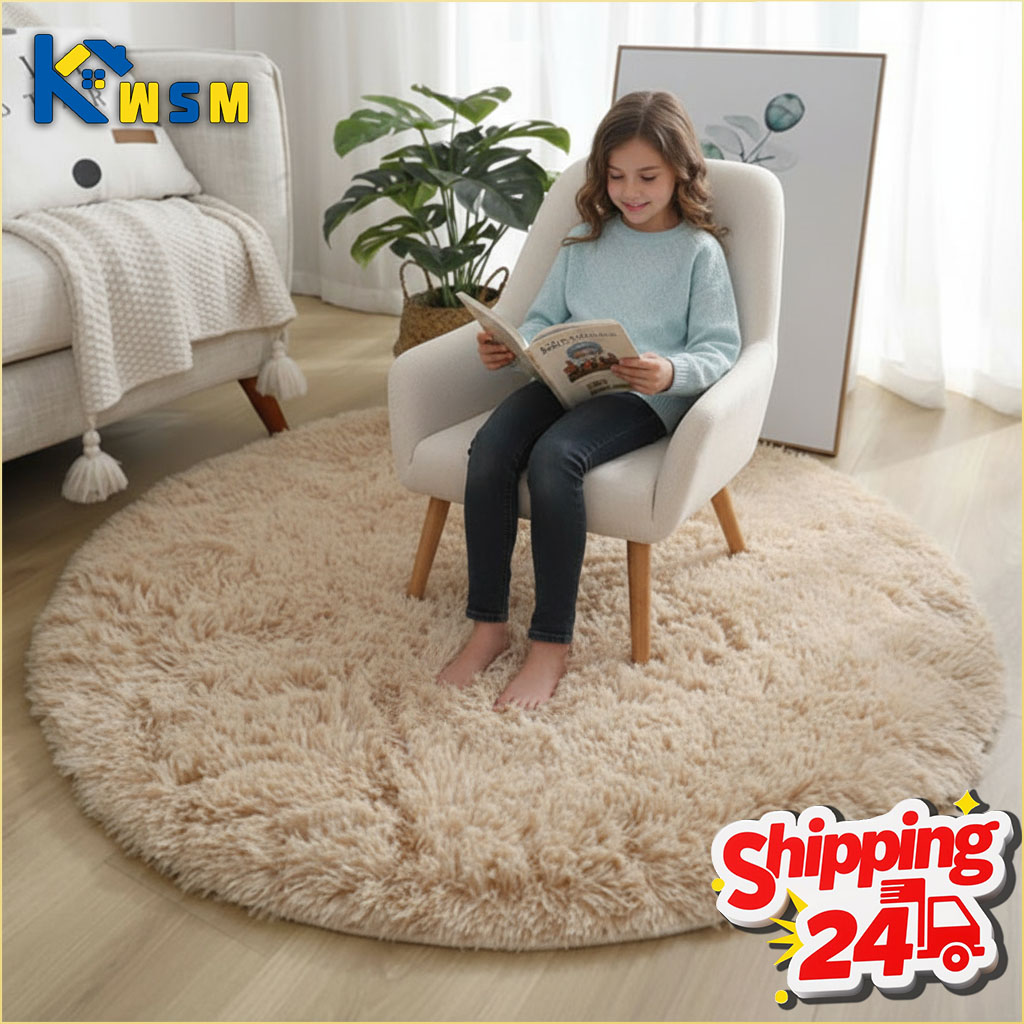 Baby Nursery Mat - Tappeto rotondo soffice super morbido Tappeto