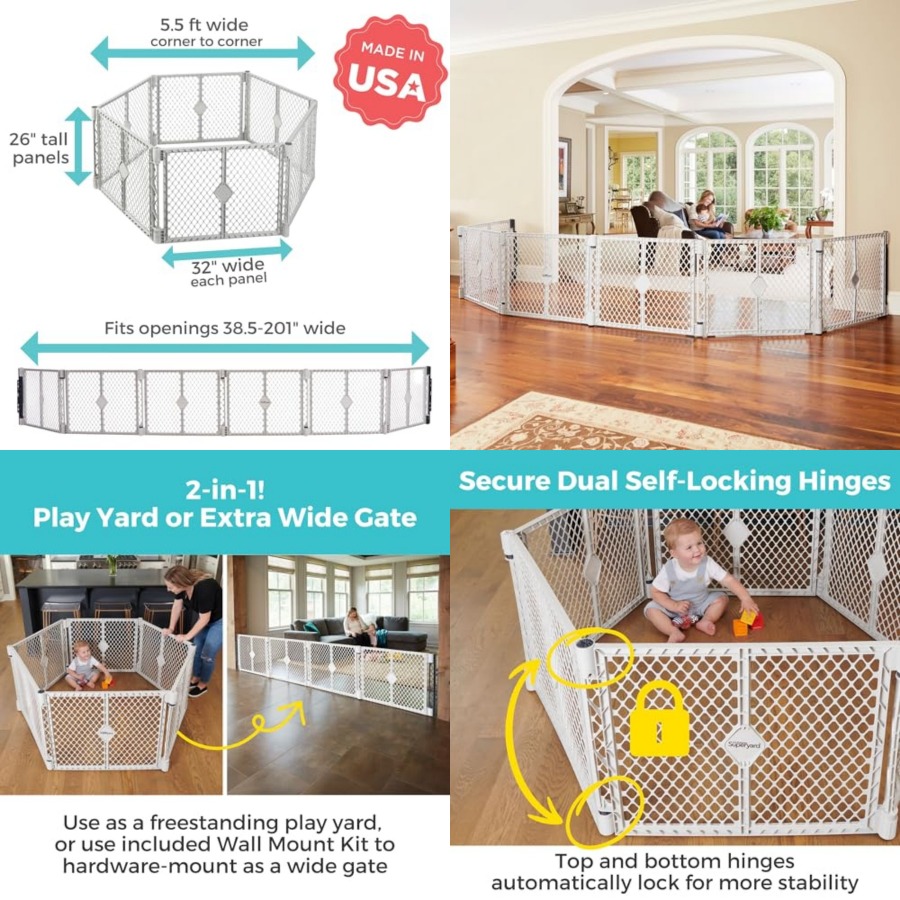 Baby Gate Extra Wide - Superyard Duo Recinto per Bambini Extra