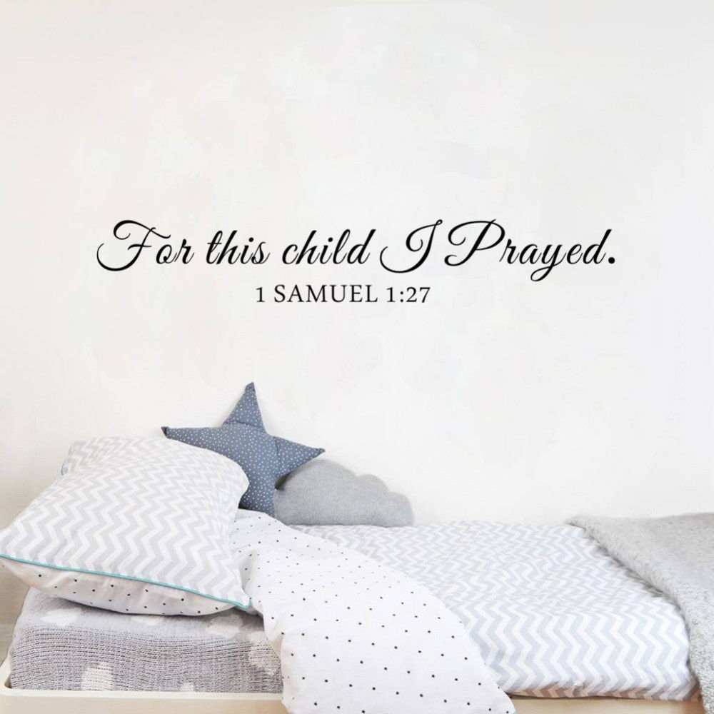Baby Nursery Quotes - Per Questo Bambino Prego Samuel Citazione