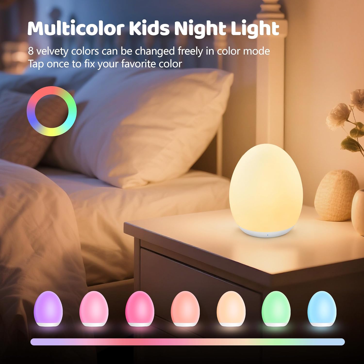 Baby Nursery Colors - Lampada Notturna per Bambini a Forma