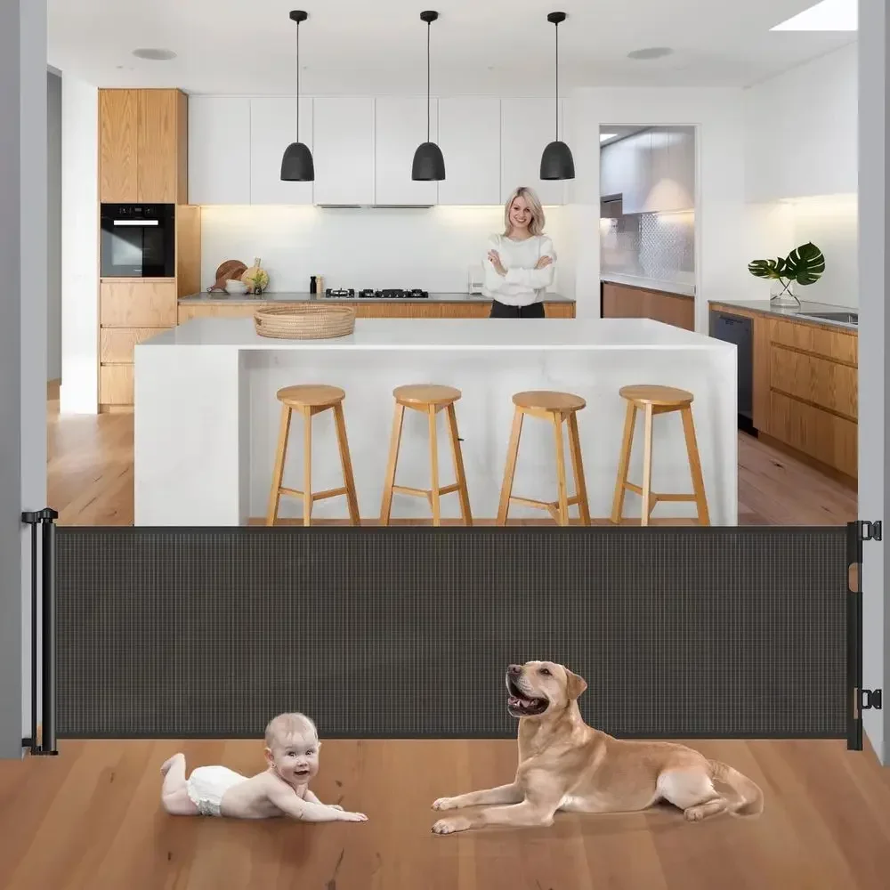 Baby Gate Extra Wide - Cancelletto di Sicurezza Retrattile Extra Largo