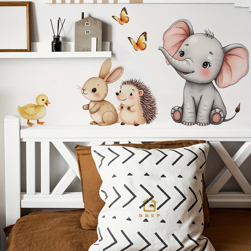 Baby Nursery Room - Adesivo da parete con animali dei