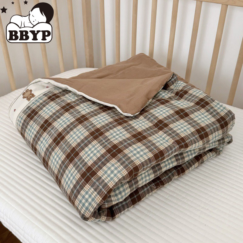 Baby Nursery Quilts - Trapunta in lino a griglia traspirante