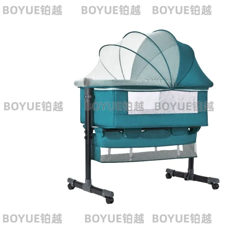 Bassinet Bedside Sleeper - Culla Pieghevole in Alluminio da Comodino,