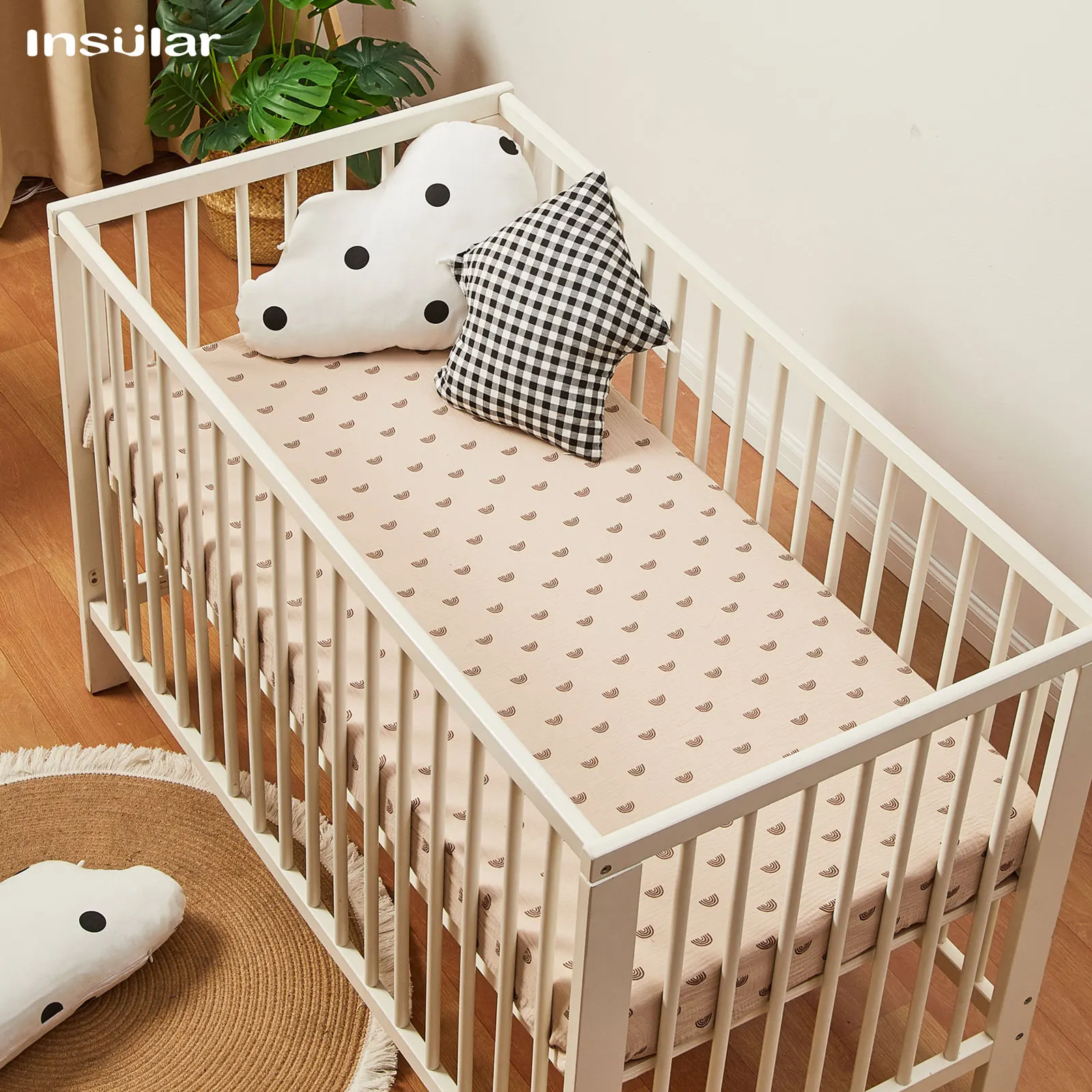Baby Nursery Bedding Sets - 130*70 cm Lenzuola per culla Morbide
