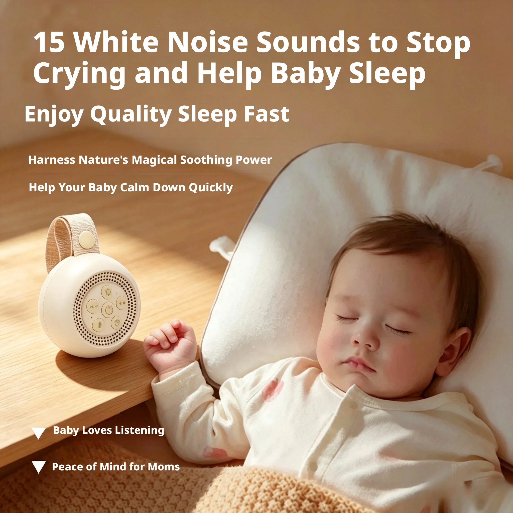 Baby Sound Machine White - Macchina per Rumore Bianco per Neonati