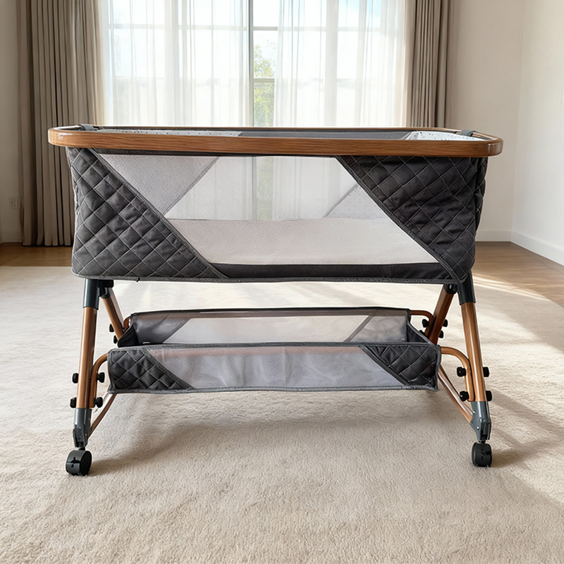 Bassinet Bedside Sleeper - Culla Pieghevole Oscillante per Neonati, Culla