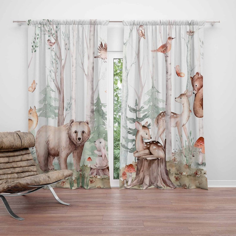 Baby Nursery Curtains - Animali della foresta Tende Tende per