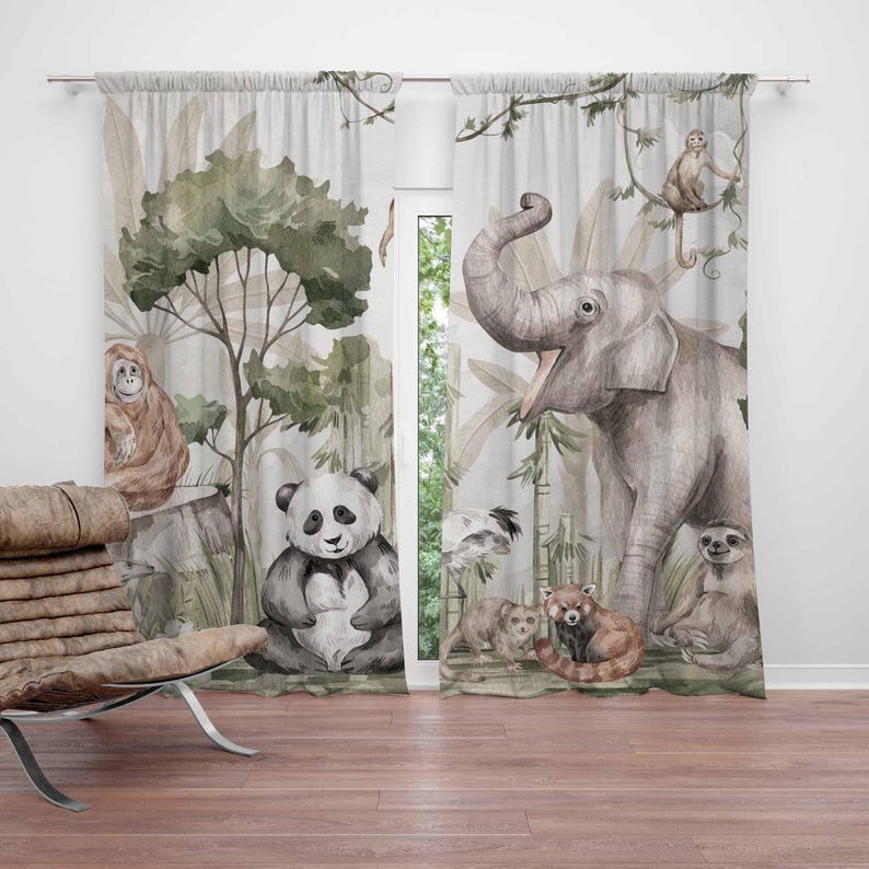 Baby Nursery Curtains - Tende per animali safari Tende per
