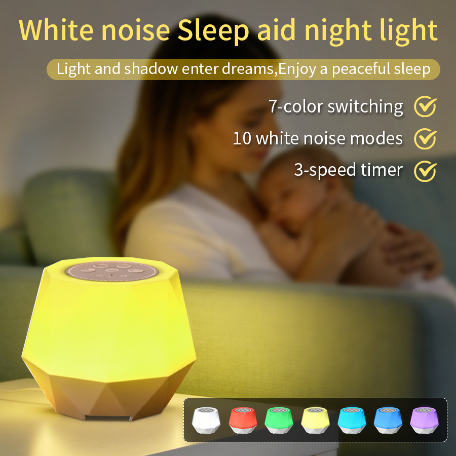 Baby Nursery Colors - Lampada Notturna con Funzione Rumore Bianco,