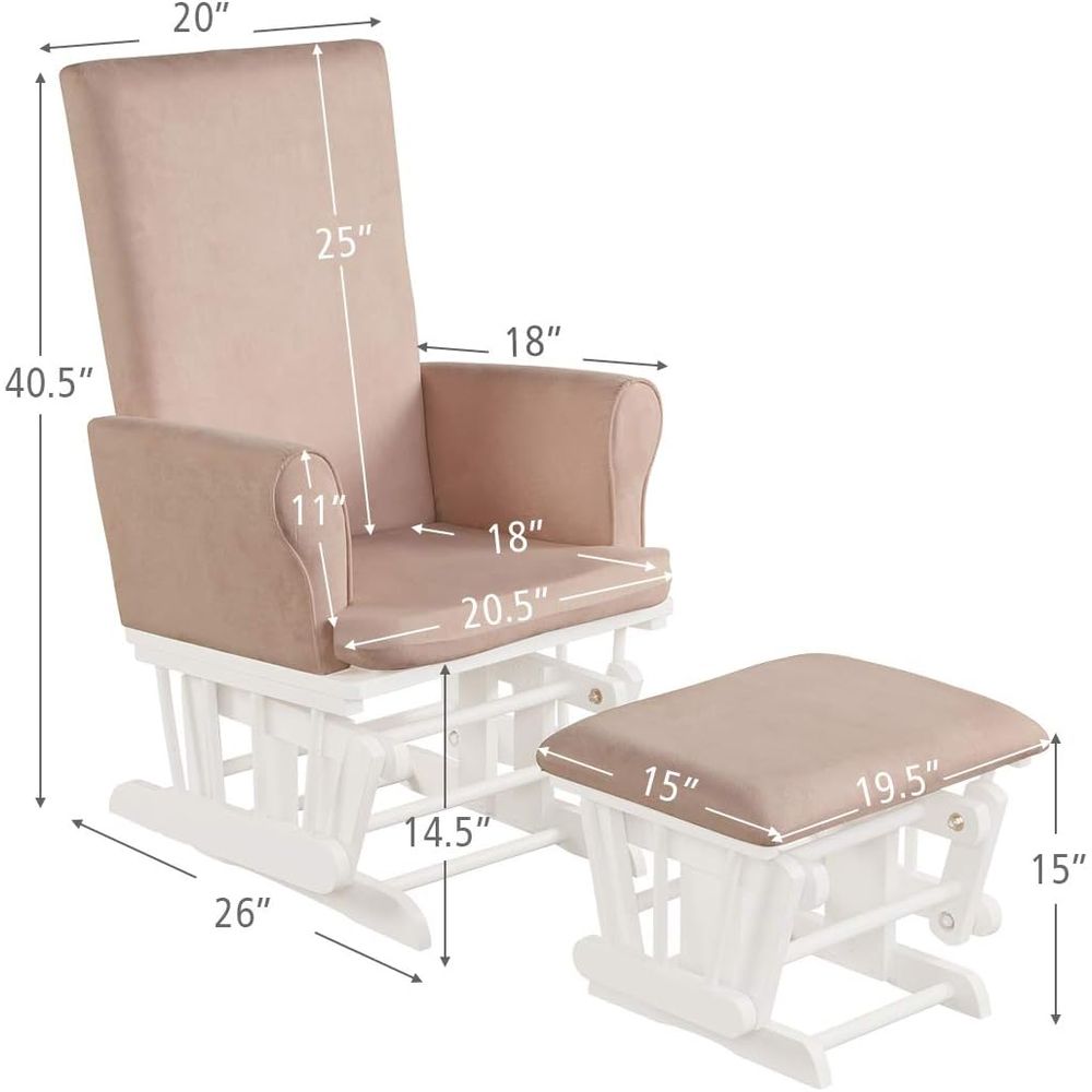 Set Dondolo per Neonati e Pouf - Baby Nursery Ottoman recensione e prezzo