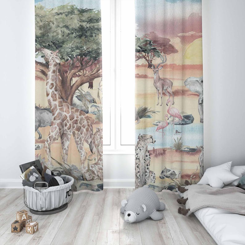 Tenda per animali safari Camer - Baby Nursery Curtains recensione e prezzo