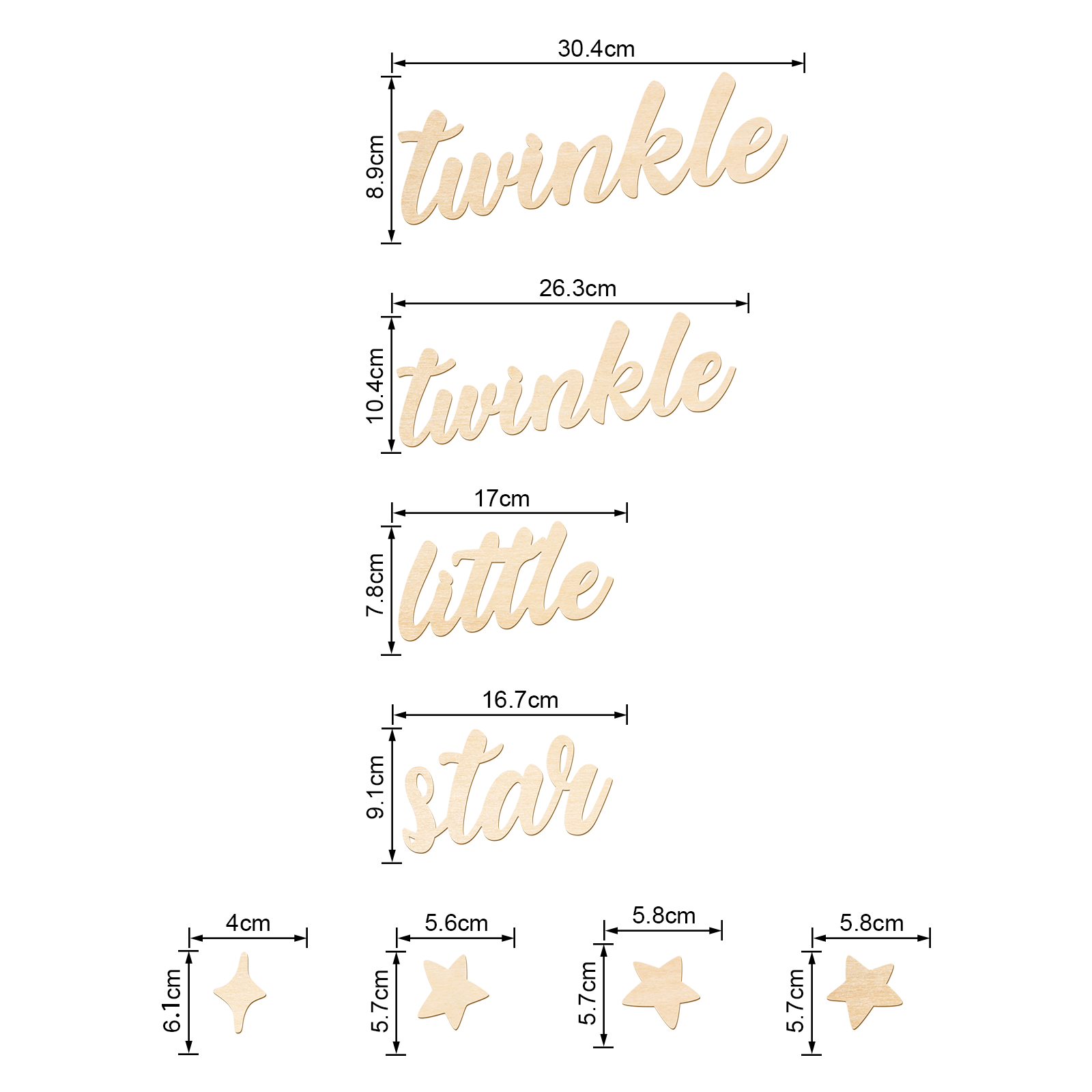 Cartello in legno Twinkle Twin - Baby Nursery Room recensione e prezzo