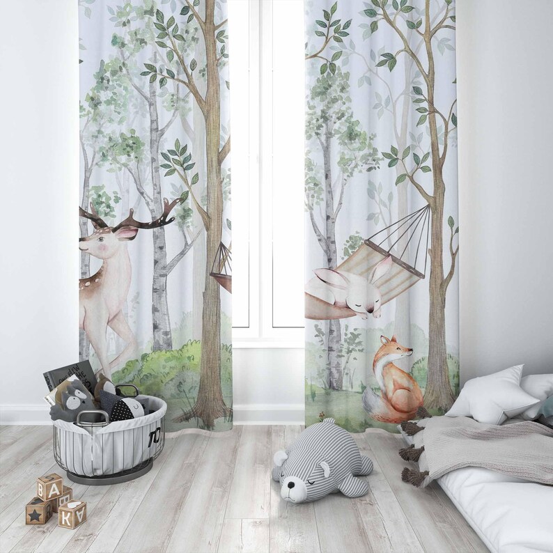 Tende per animali del bosco Te - Baby Nursery Curtains recensione e prezzo