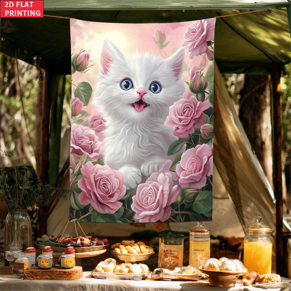 Simpatico gattino bianco rosa  - Baby Nursery Colors recensione e prezzo