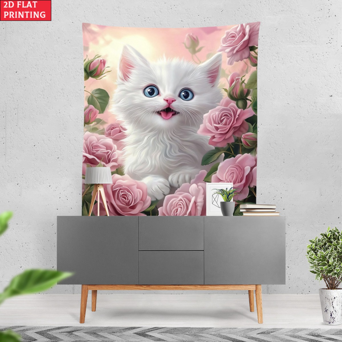 Simpatico gattino bianco rosa  - Baby Nursery Colors recensione e prezzo