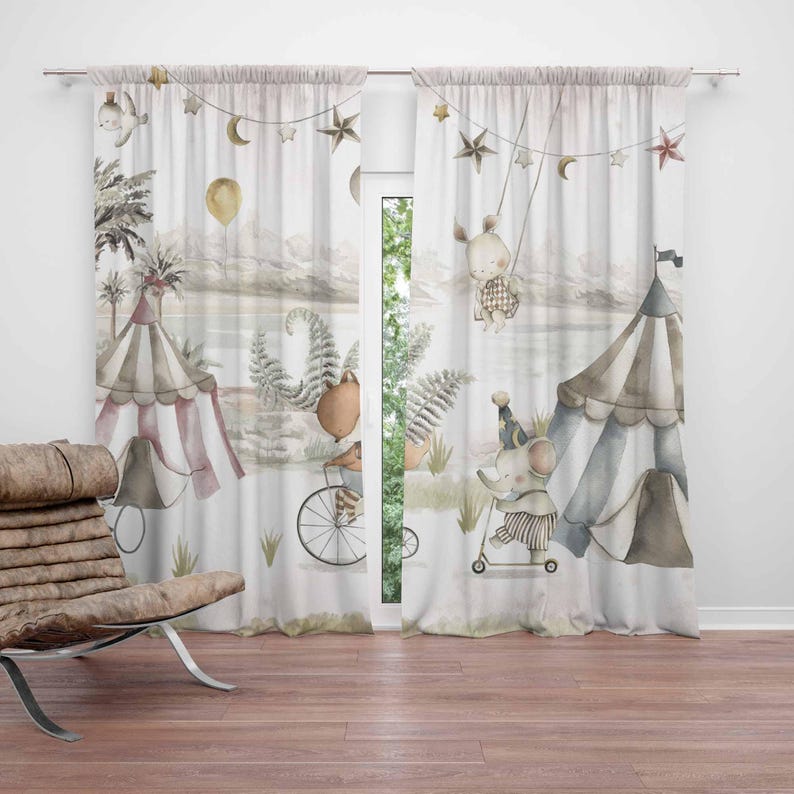 Animali del circo Tende Camera - Baby Nursery Curtains recensione e prezzo