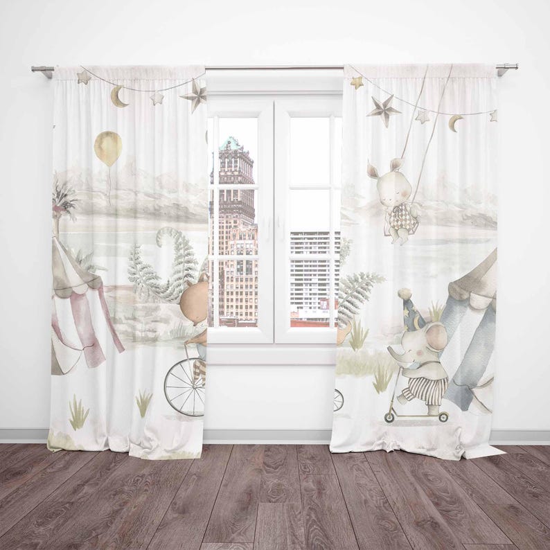 Animali del circo Tende Camera - Baby Nursery Curtains recensione e prezzo
