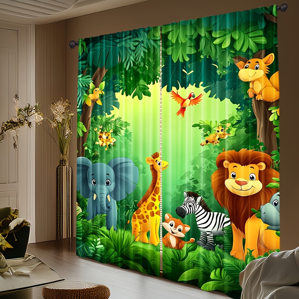 2 Tende con Stampa Animali Car - Baby Nursery Curtains recensione e prezzo