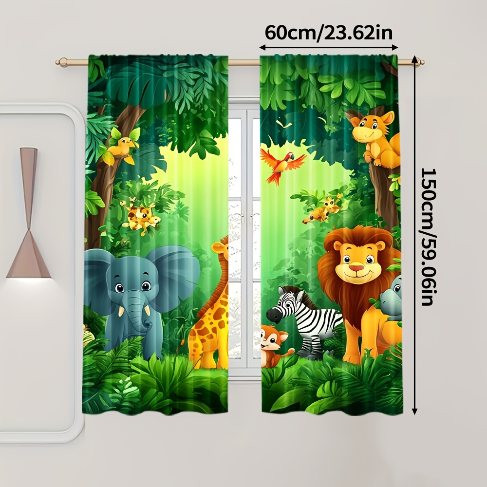 2 Tende con Stampa Animali Car - Baby Nursery Curtains recensione e prezzo