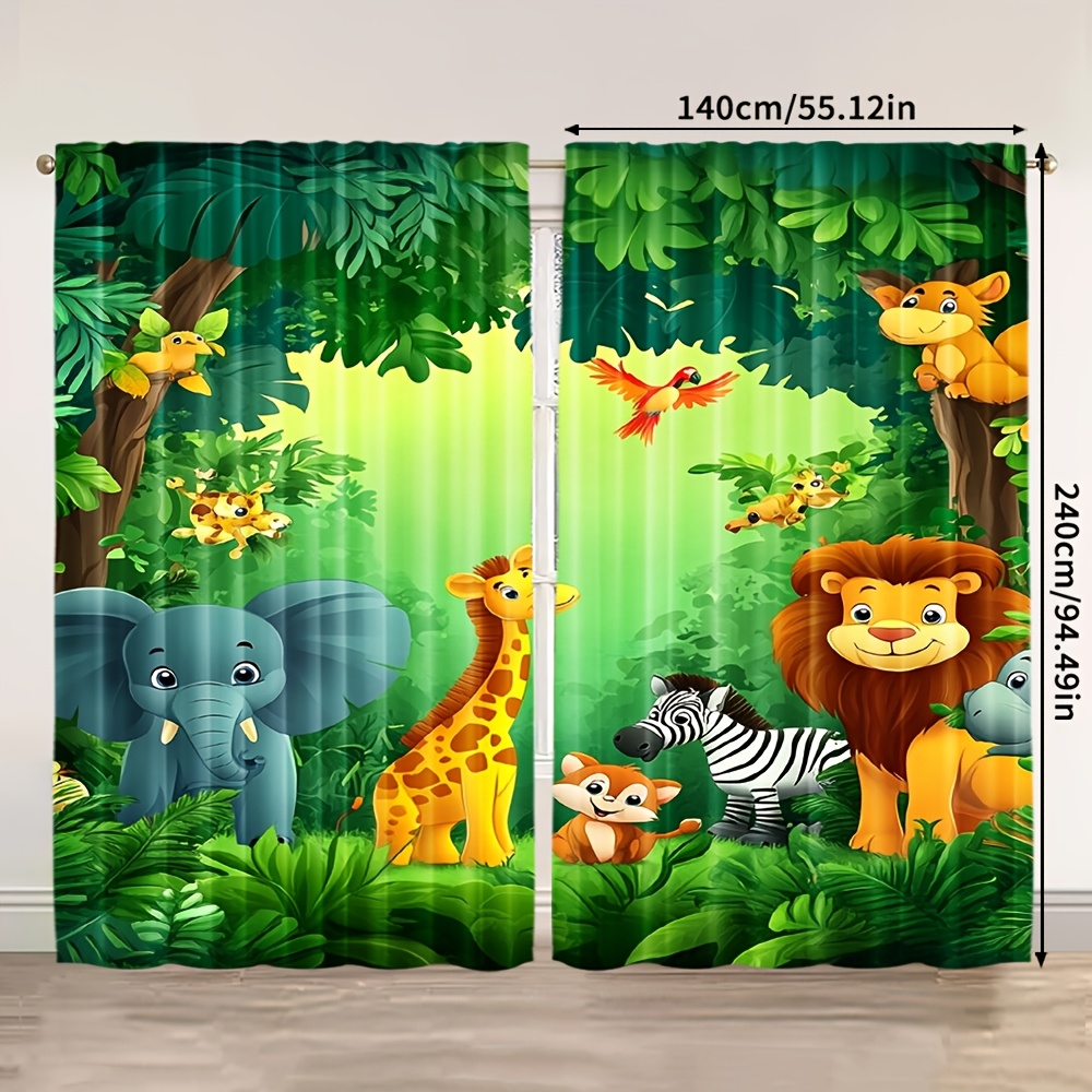 2 Tende con Stampa Animali Car - Baby Nursery Curtains recensione e prezzo