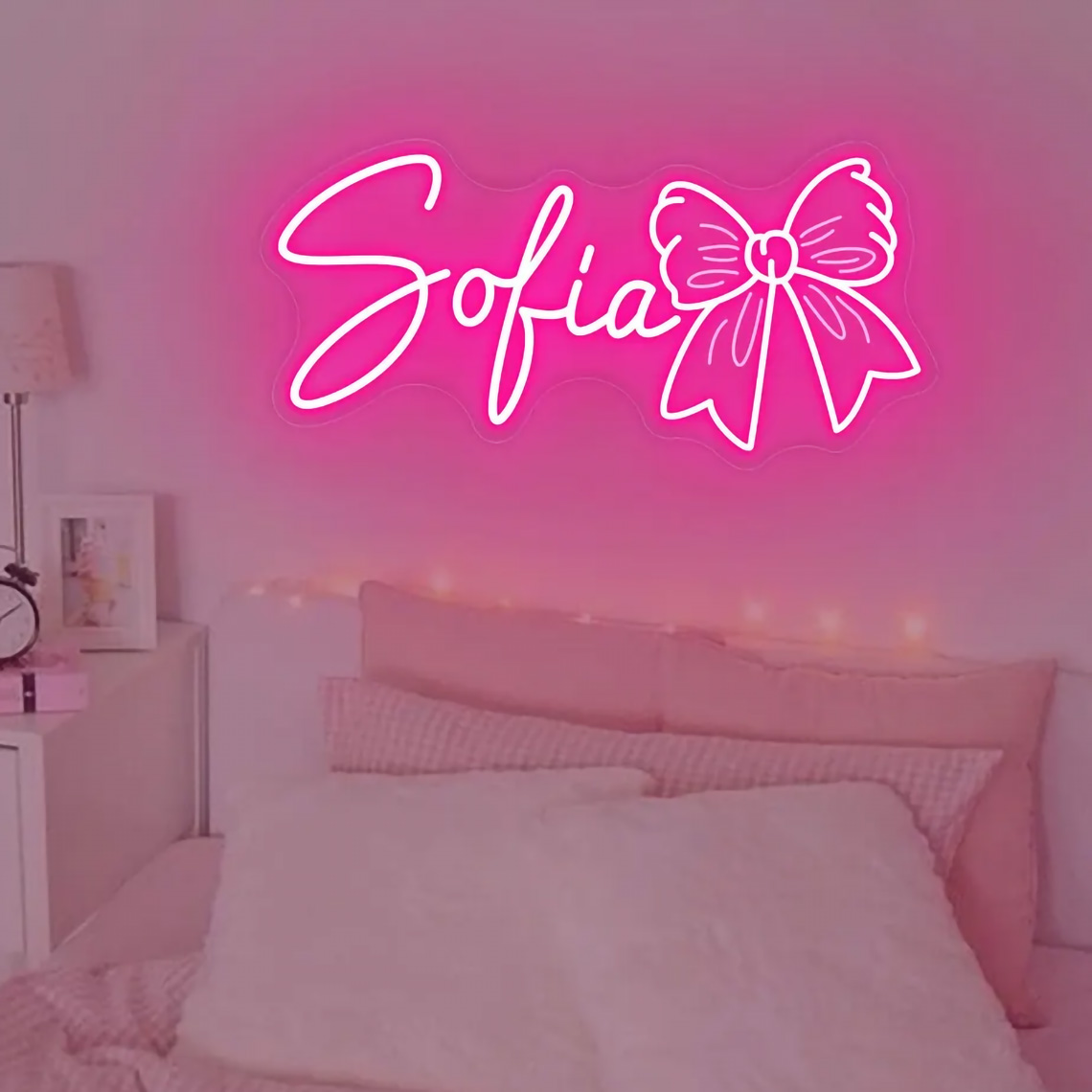 Insegna al neon con nome fiocc - Baby Nursery Room recensione e prezzo