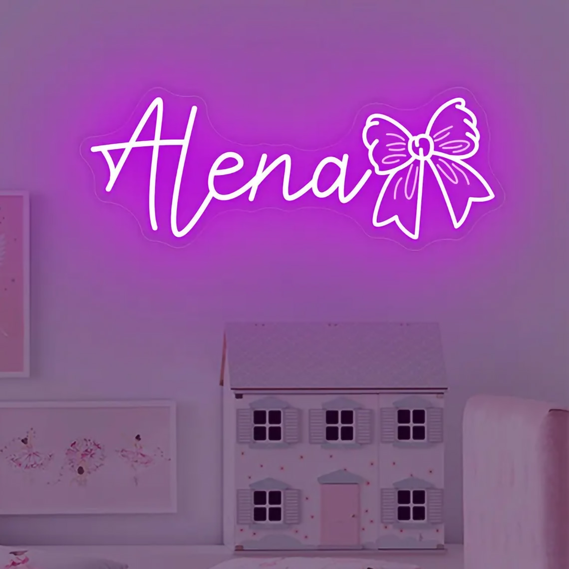 Insegna al neon con nome fiocc - Baby Nursery Room recensione e prezzo