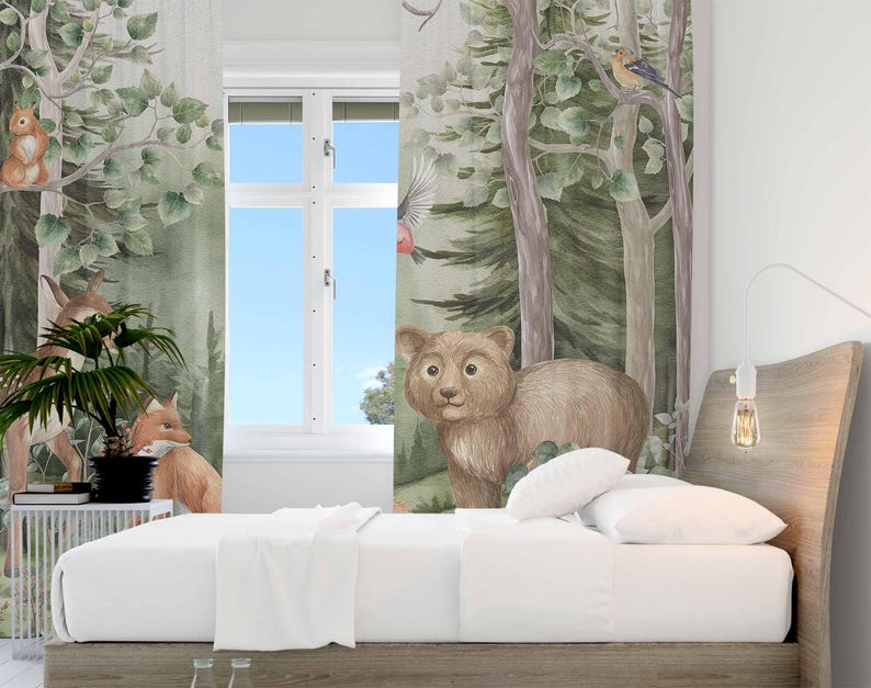 Tende per animali del bosco Te - Baby Nursery Curtains recensione e prezzo