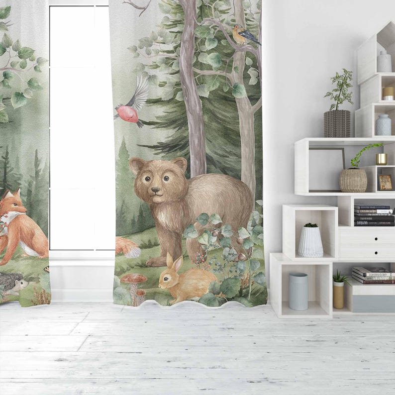 Tende per animali del bosco Te - Baby Nursery Curtains recensione e prezzo