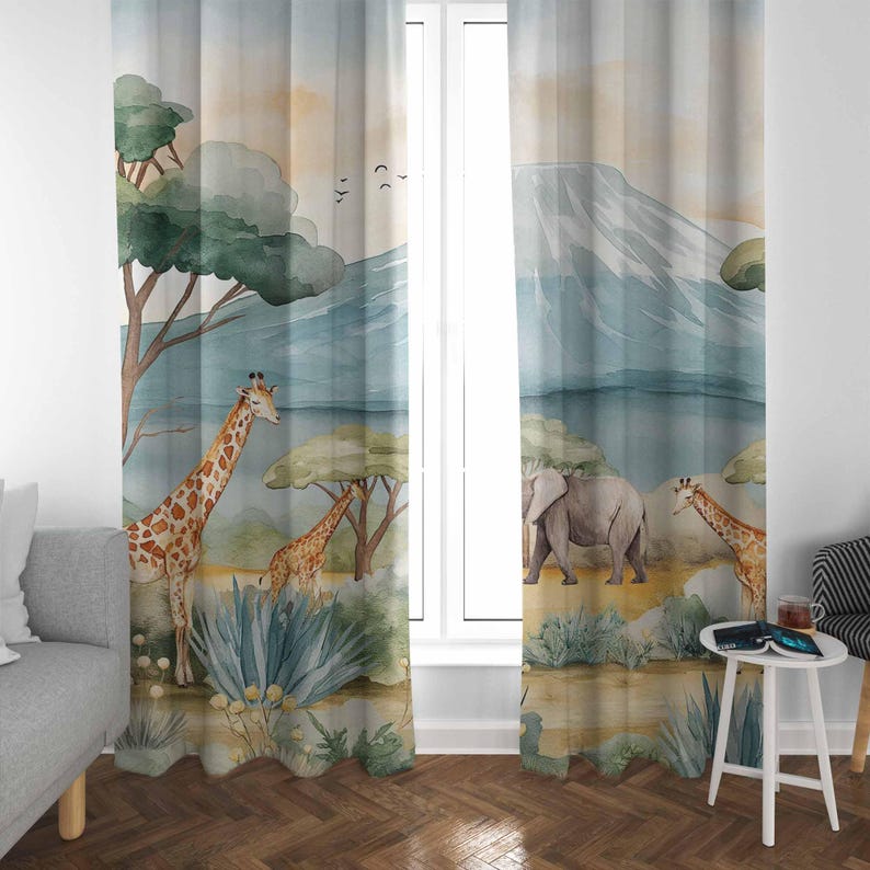 Animali da safari Tende per ba - Baby Nursery Curtains recensione e prezzo