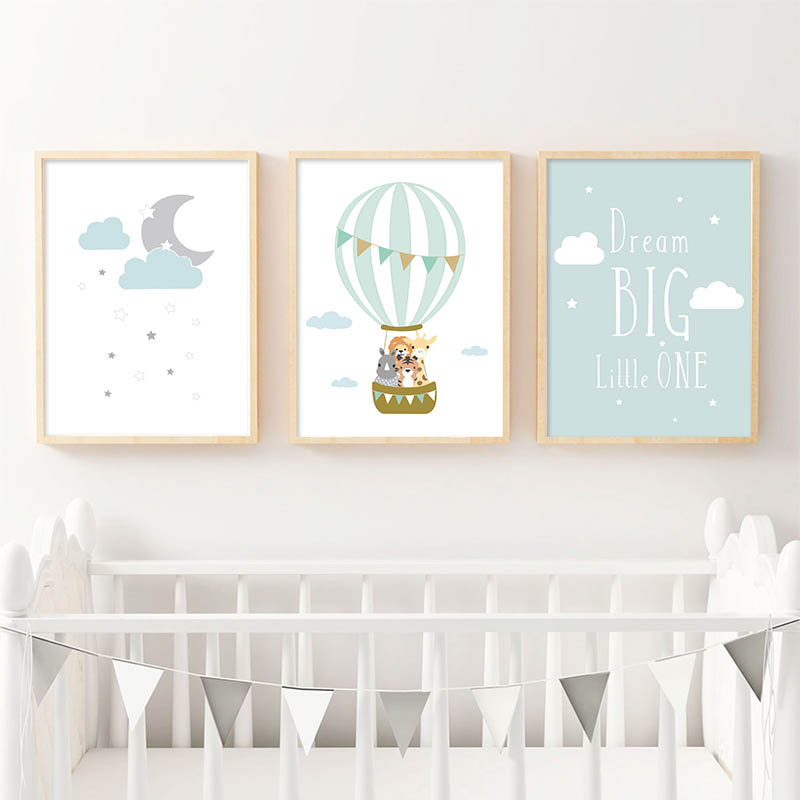 Poster con Luna e Palloncini p - Baby Nursery Quotes recensione e prezzo