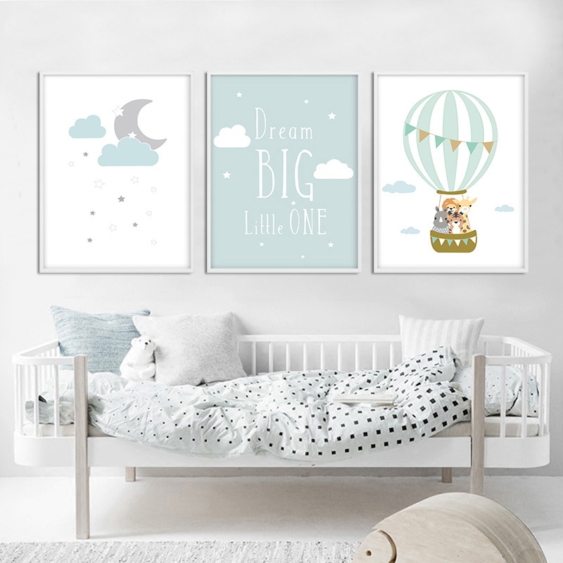 Poster con Luna e Palloncini p - Baby Nursery Quotes recensione e prezzo