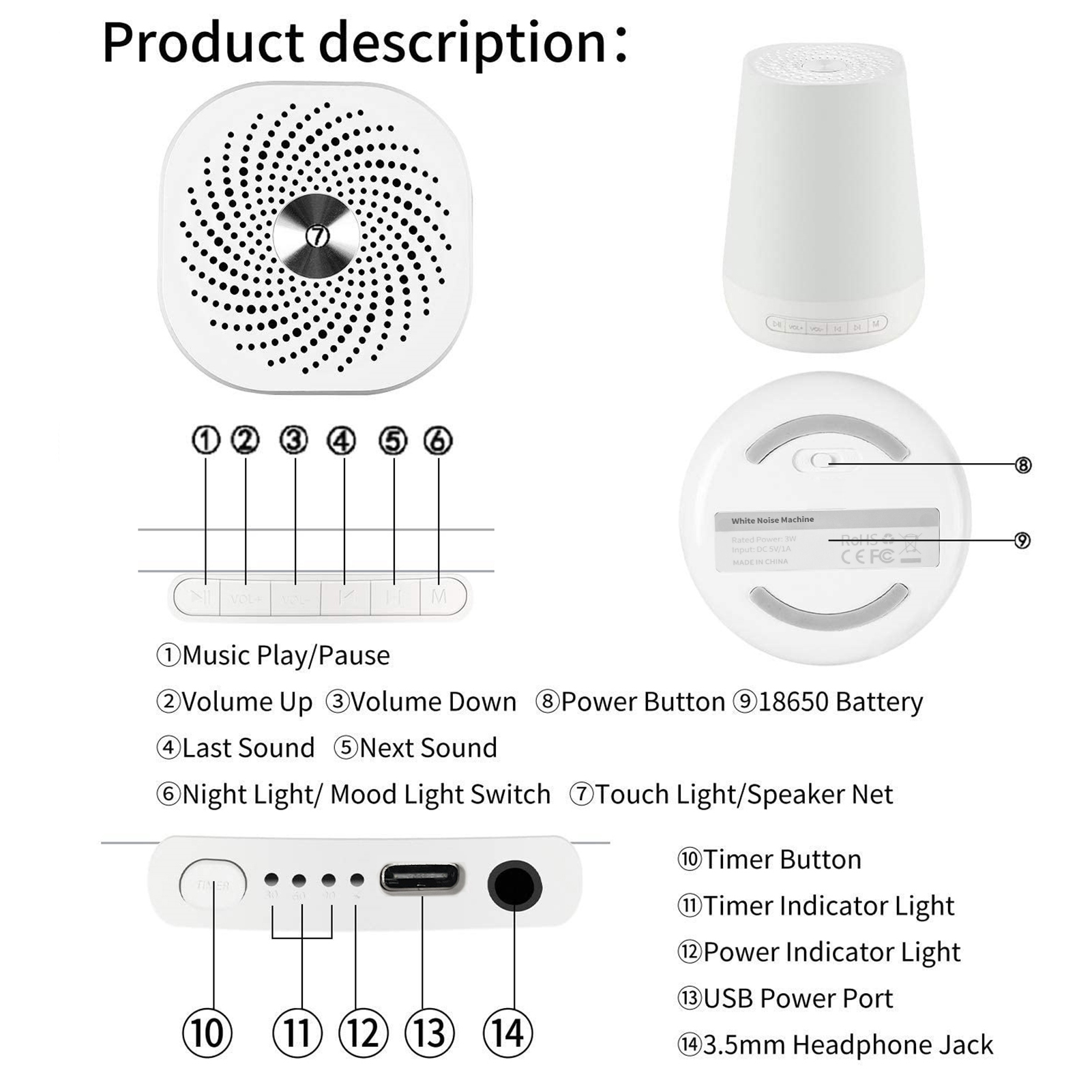 Macchina sonora con rumore bia - Baby Sound Machine White recensione e prezzo
