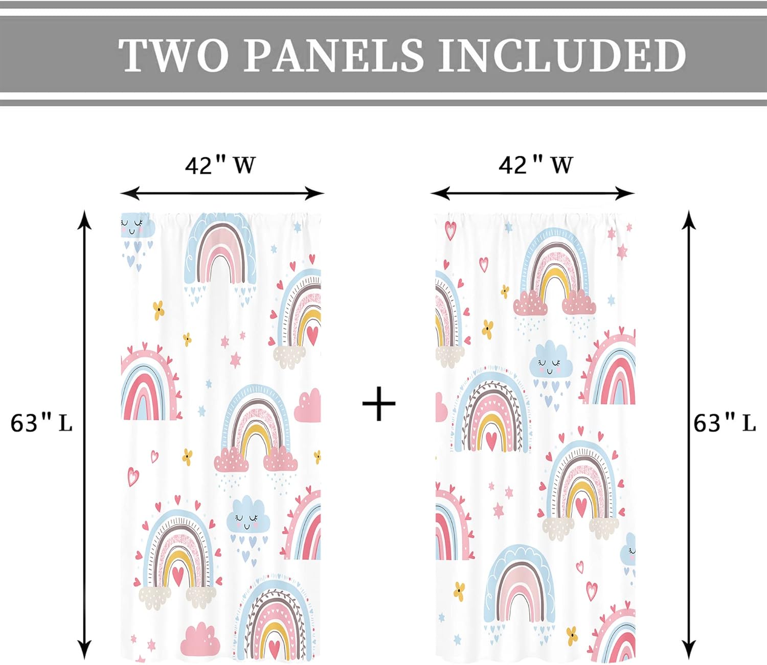 Neonate Rosa Boho Arcobaleno T - Baby Nursery Curtains recensione e prezzo
