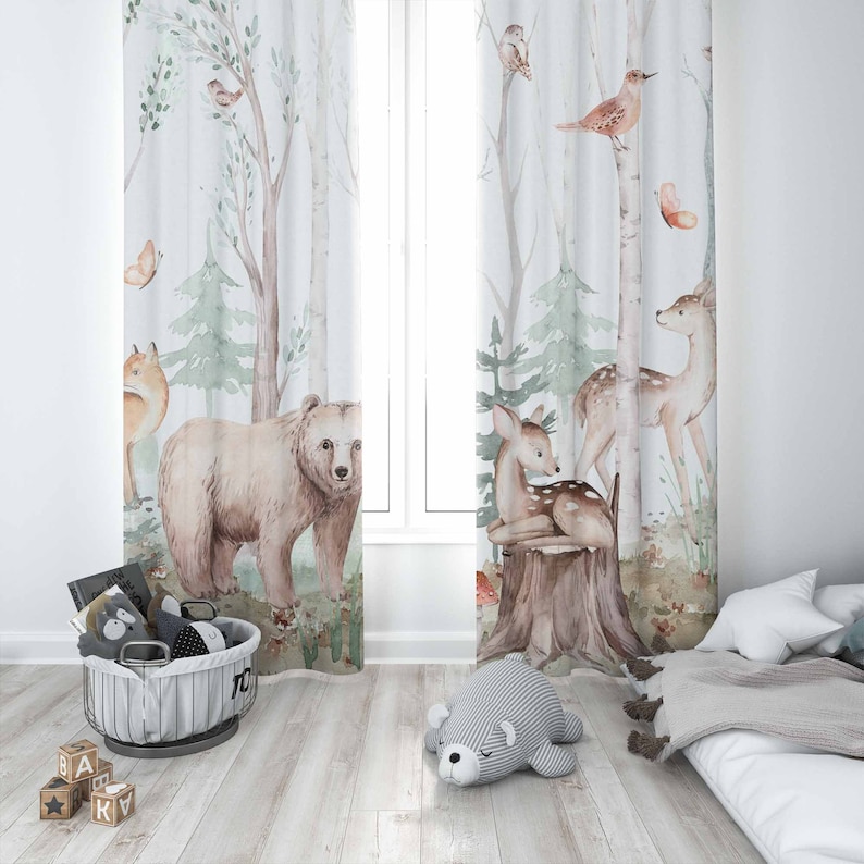 Animali della foresta Tende Te - Baby Nursery Curtains recensione e prezzo