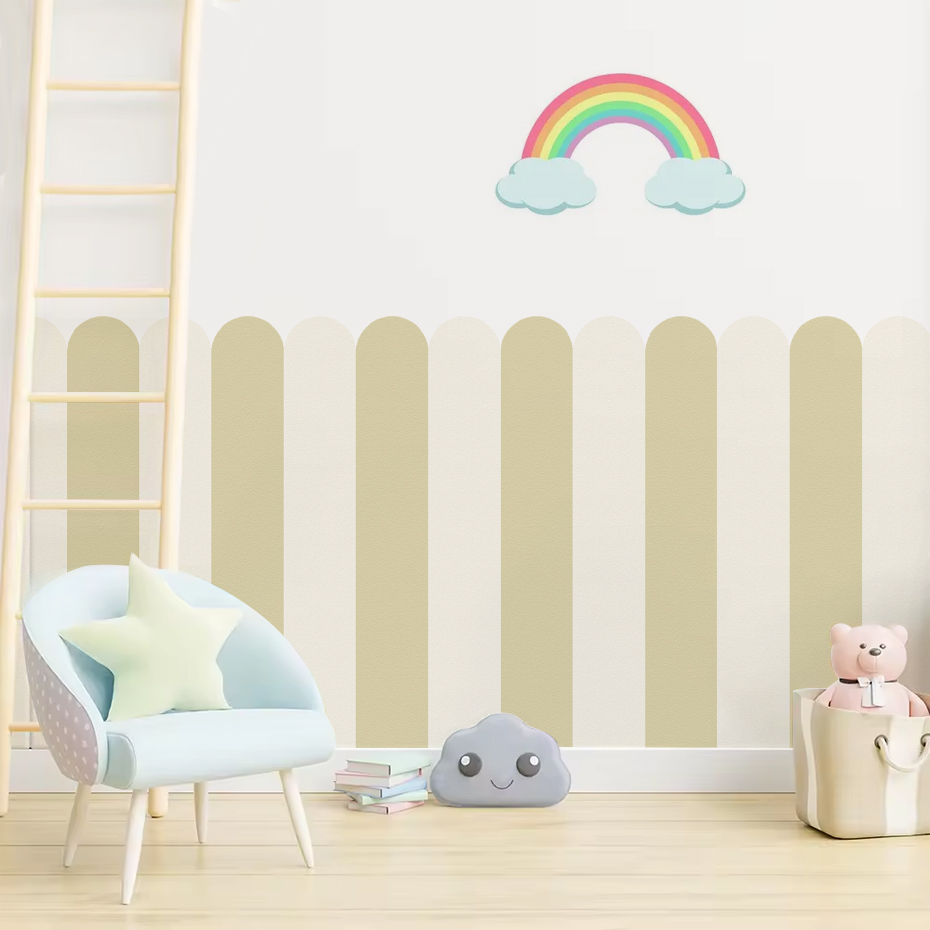 Carta da parati ad arco a stri - Baby Nursery Room recensione e prezzo